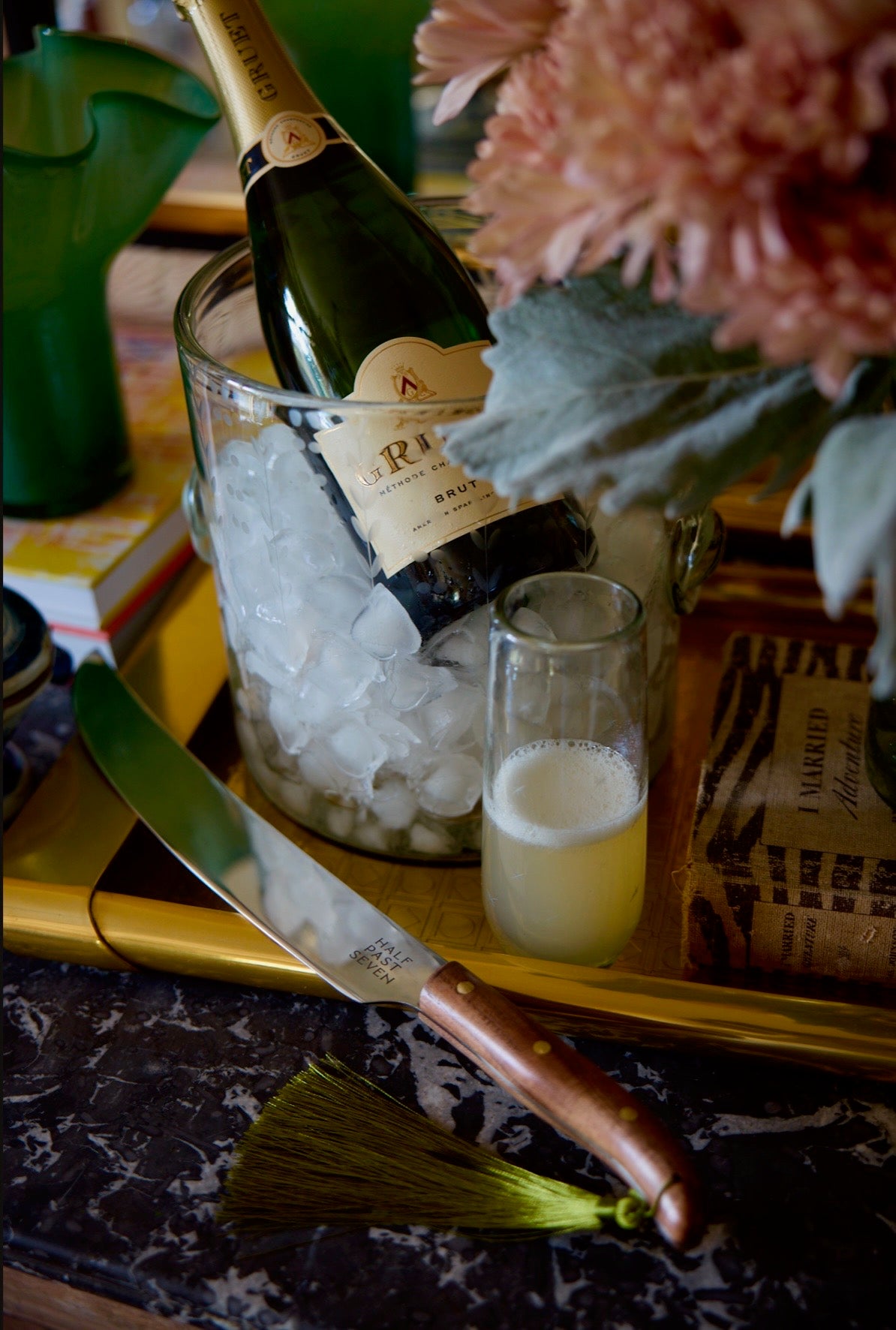 Starry Night Stemless Champagne Glass (Clear)