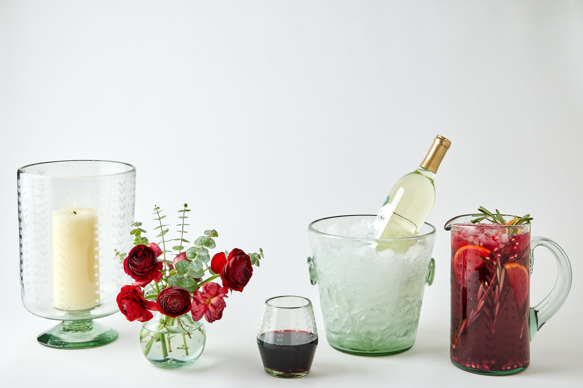 A collection of glasswares