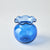 Close-up of the Starry Night Pomegranate Vase (Blue) against a neutral backdrop, focused on texture and detail.