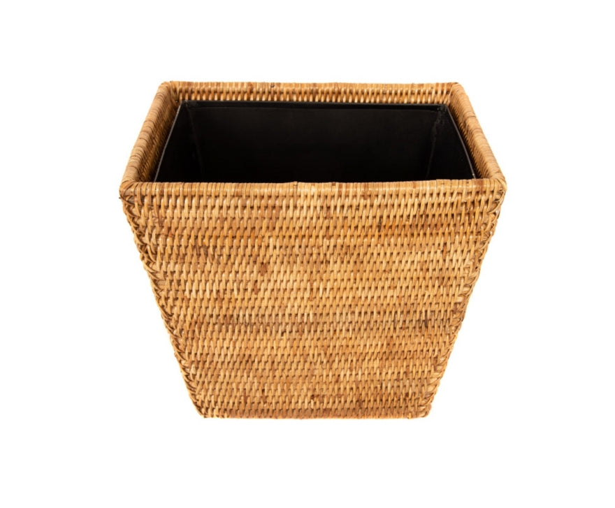 Rectangular Rattan Wastepaper Basket