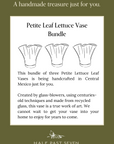 Petite Lettuce Leaf Vase Bundle: Tortoise