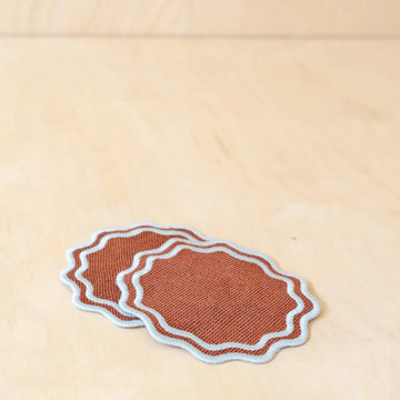 Sample Sale: Rust Cotton Coasters, Set of 2