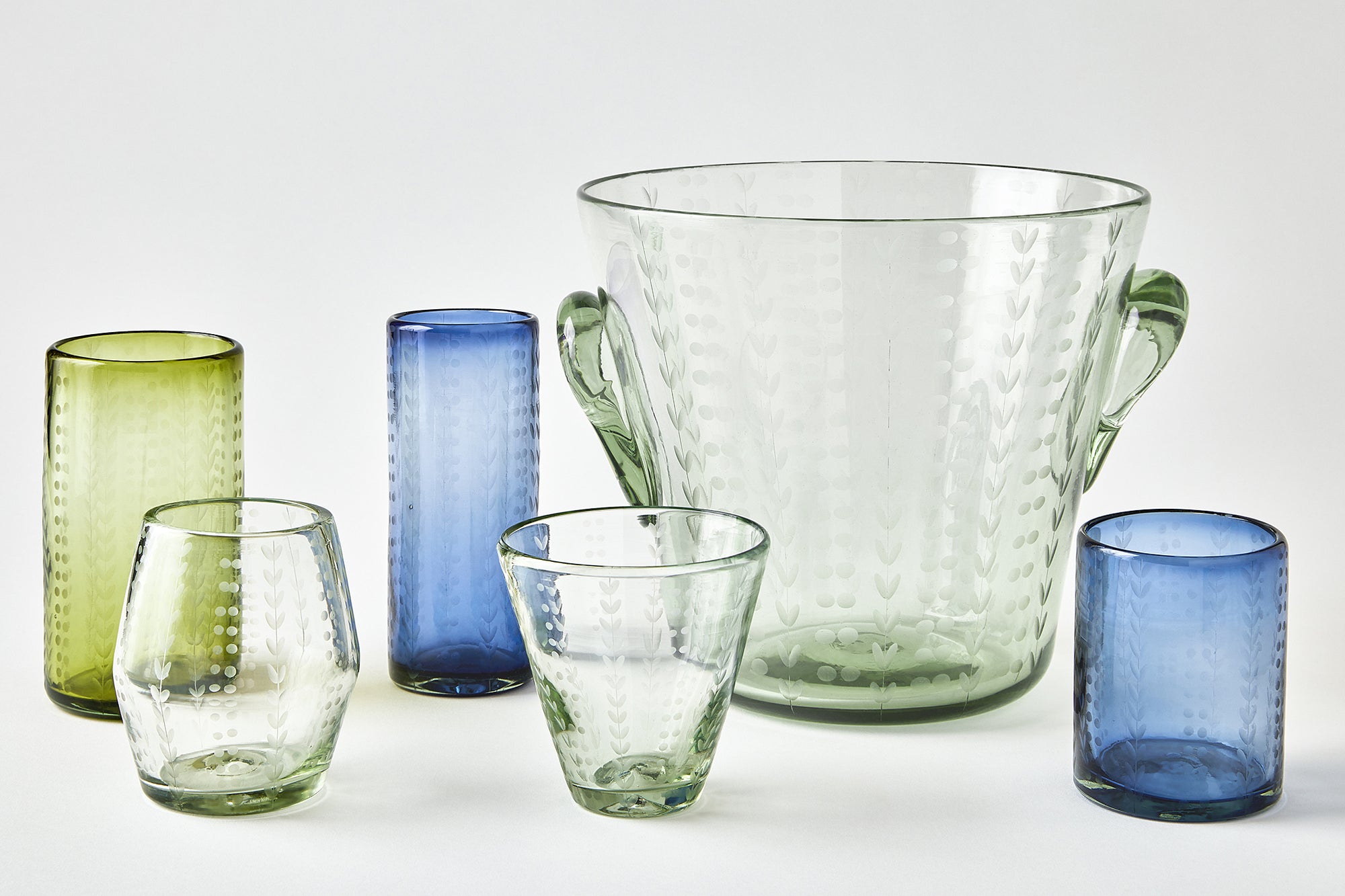 Signature Seven Water Glasses (French Blue)