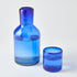 blue clear carafe