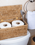 Rectangular Double Toilet Roll Bin