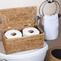 Rectangular Double Toilet Roll Bin
