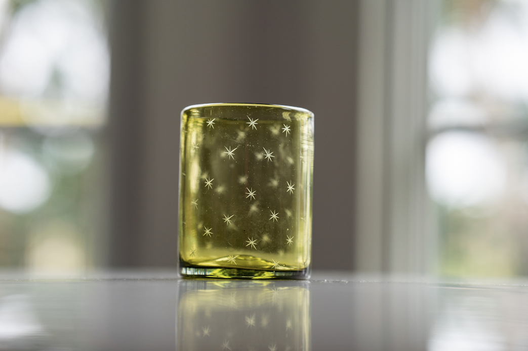 Starry Night Rocks Glass in Citron