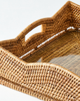 The Original Scalloped Rattan Tray