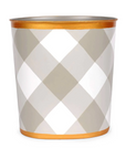 Buffalo Plaid Oval Wastebasket