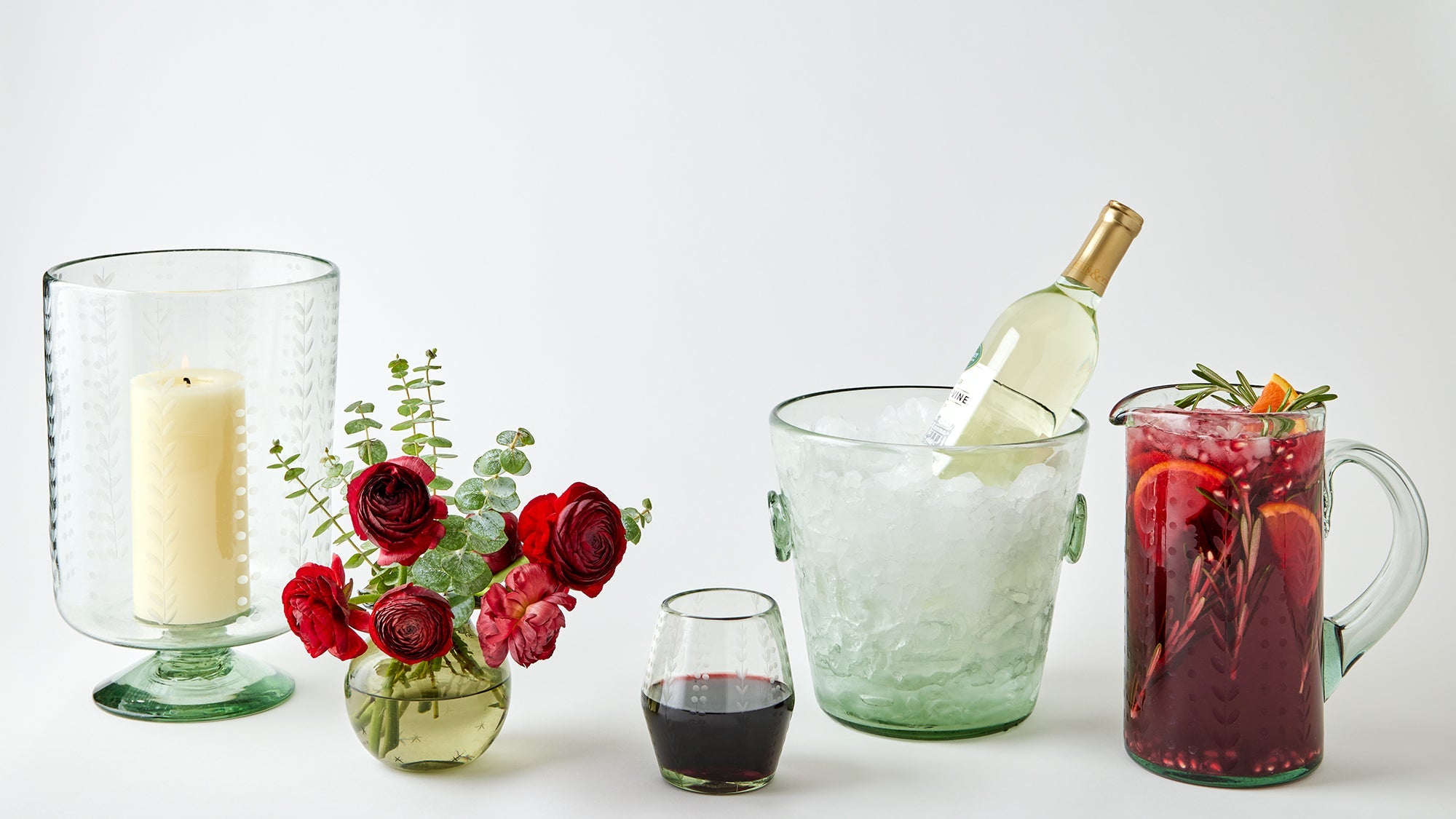 Starry Night Pomegranate Vase (Smokey Olive)