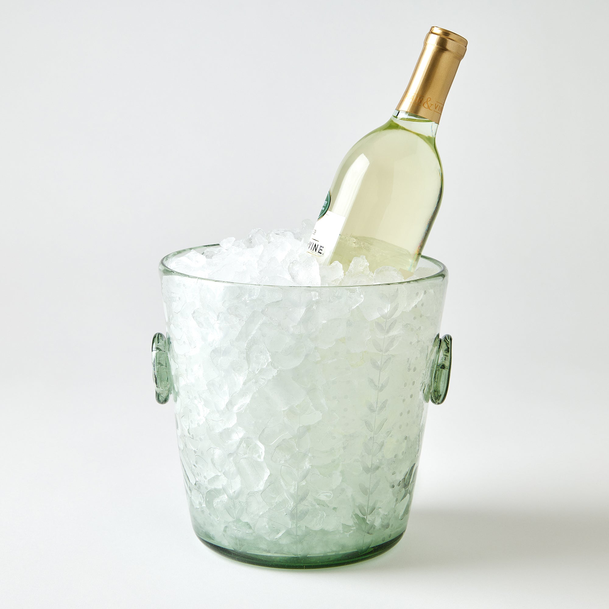 Signature Seven Wine Bucket with Button Ears (Clear)