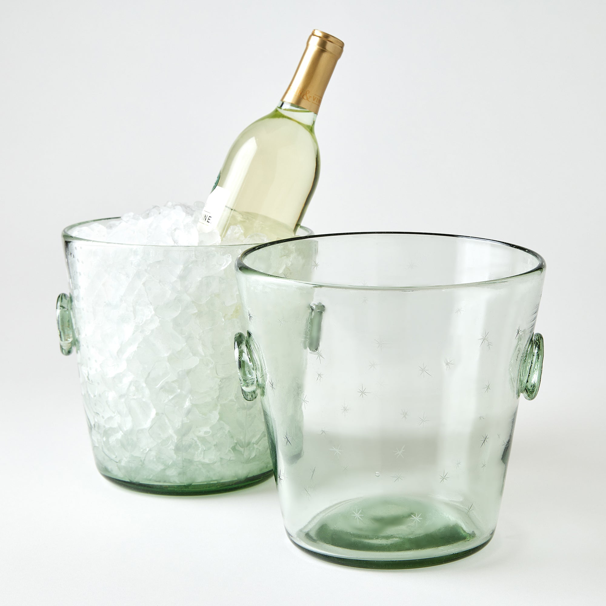 Signature Seven Wine Bucket with Button Ears (Clear)