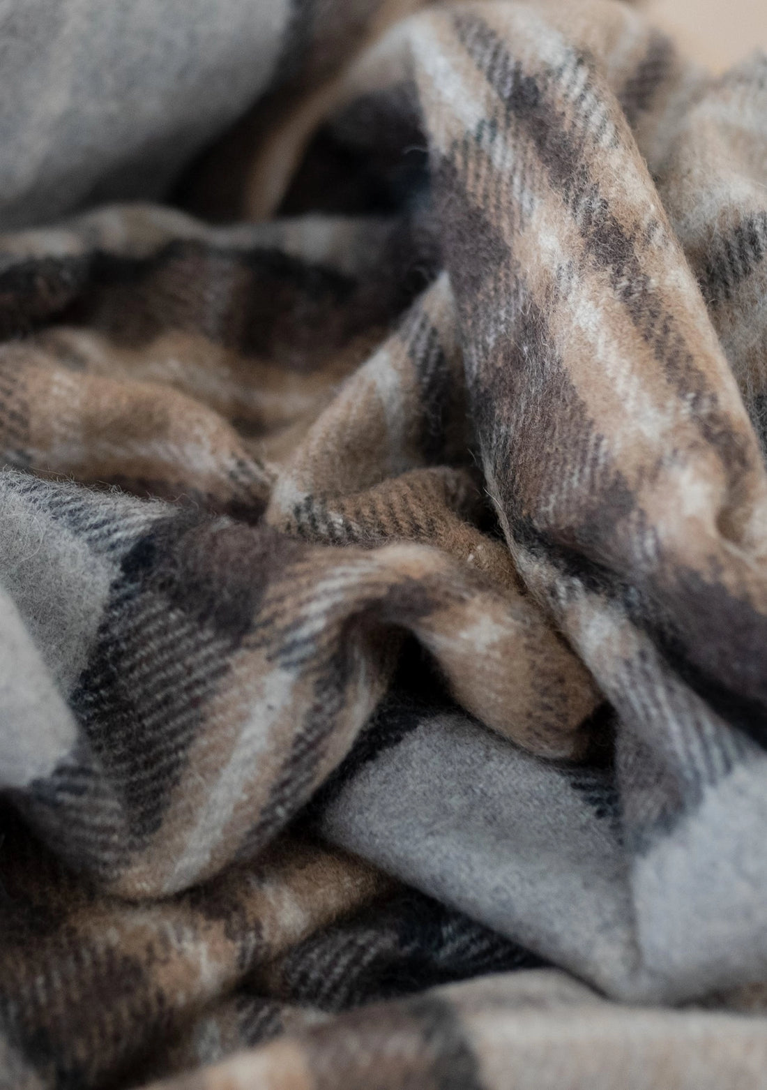 Recycled Wool Picnic Blanket in Mackellar Tartan & Carrier