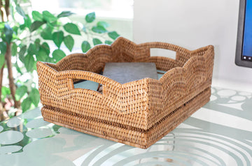 14” Scallop Collection Shelf Basket