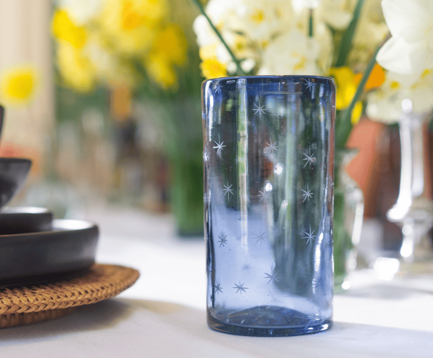 Starry Night Water Glass (French Blue)