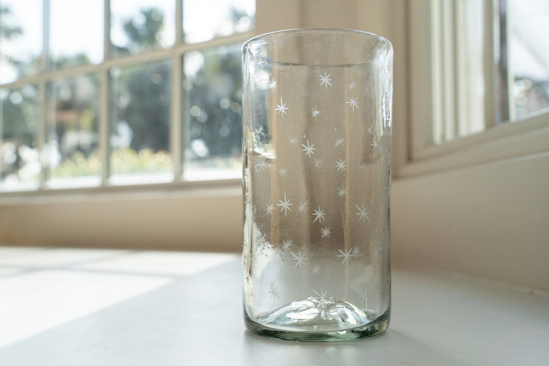 Starry Night Water Glass in Clear