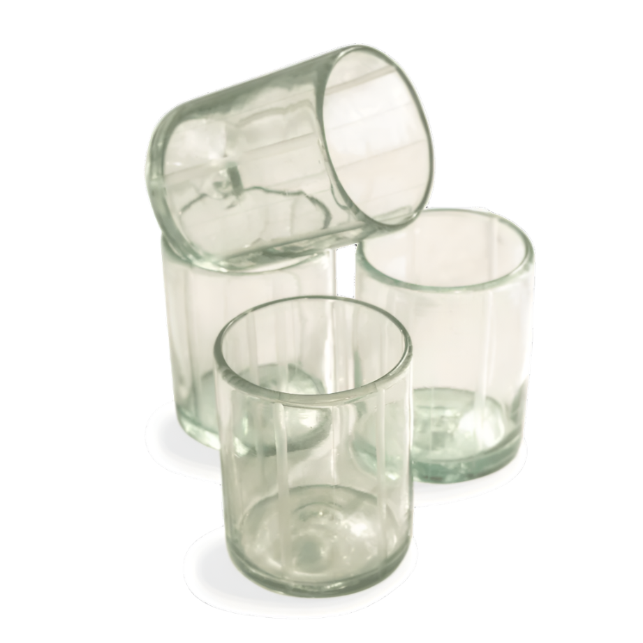 Suit Striped Rocks Glass (Clear)