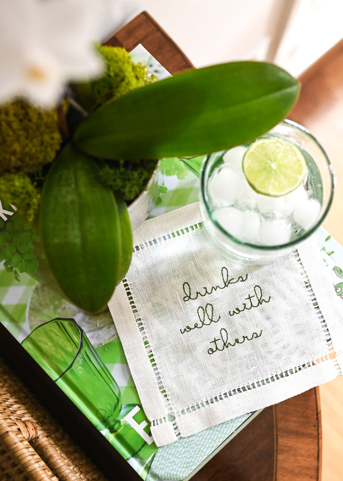 "Drinks Well With Others" Napkin Set