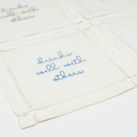 "Drinks Well With Others" Napkin Set