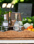 The Original Scalloped Rattan Tray