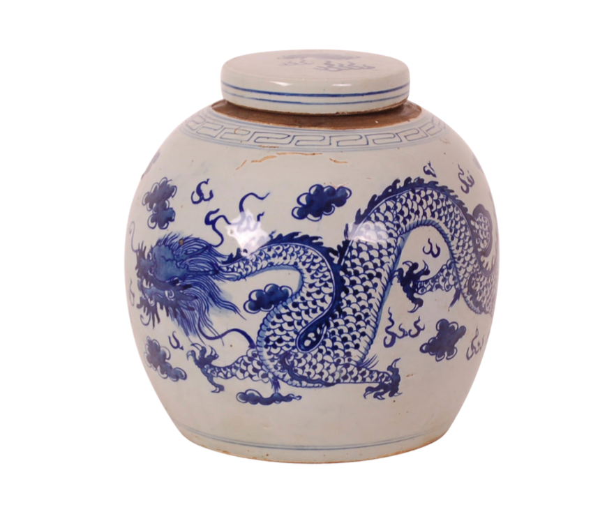 Porcelain Dragon Jar