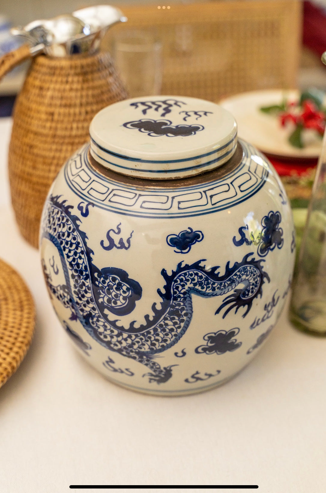 Porcelain Dragon Jar